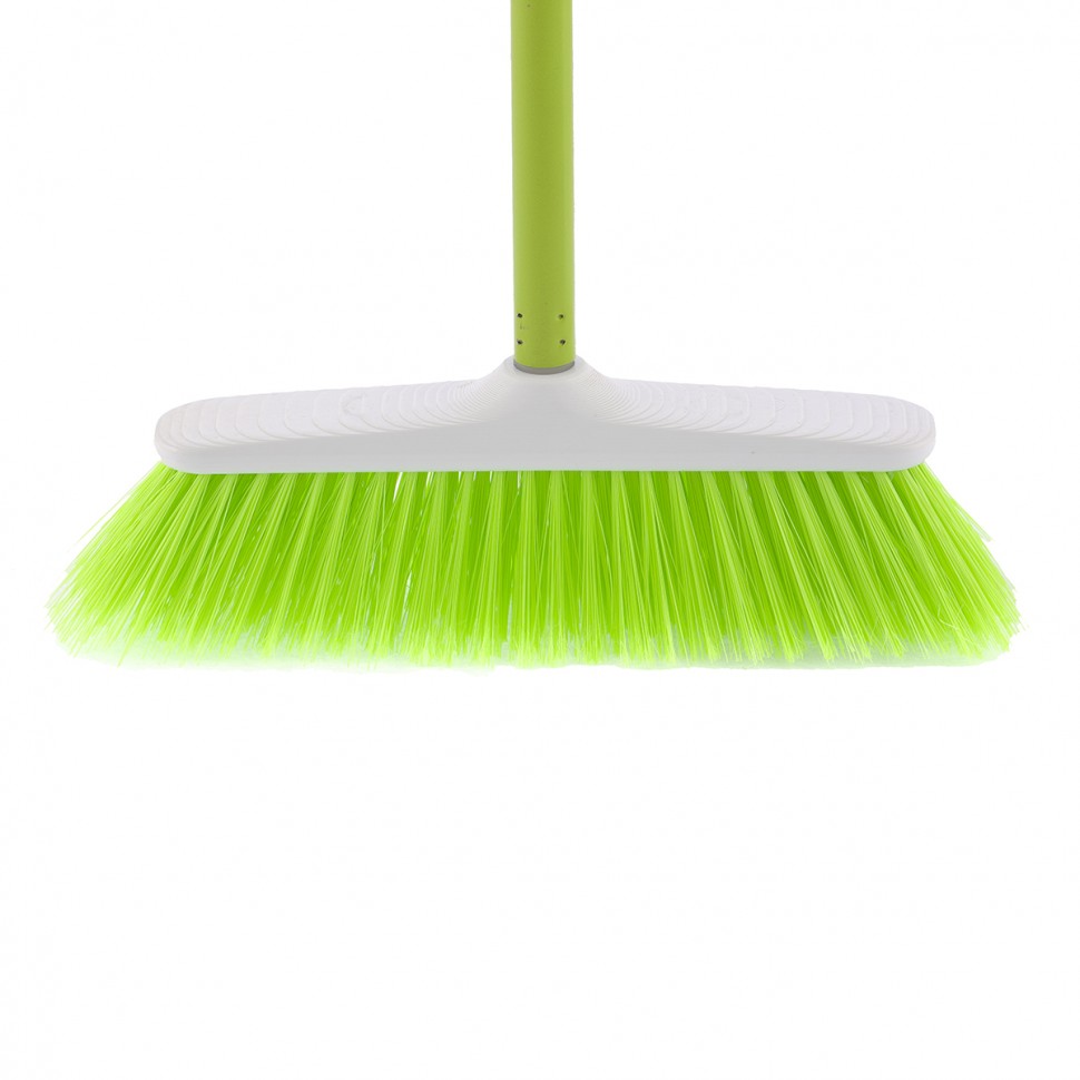 Щетка пластмассовая для подметания пола, 270 мм, «Classic», салатовая щетина, c черенком, 120 см, D 22 мм Elfe