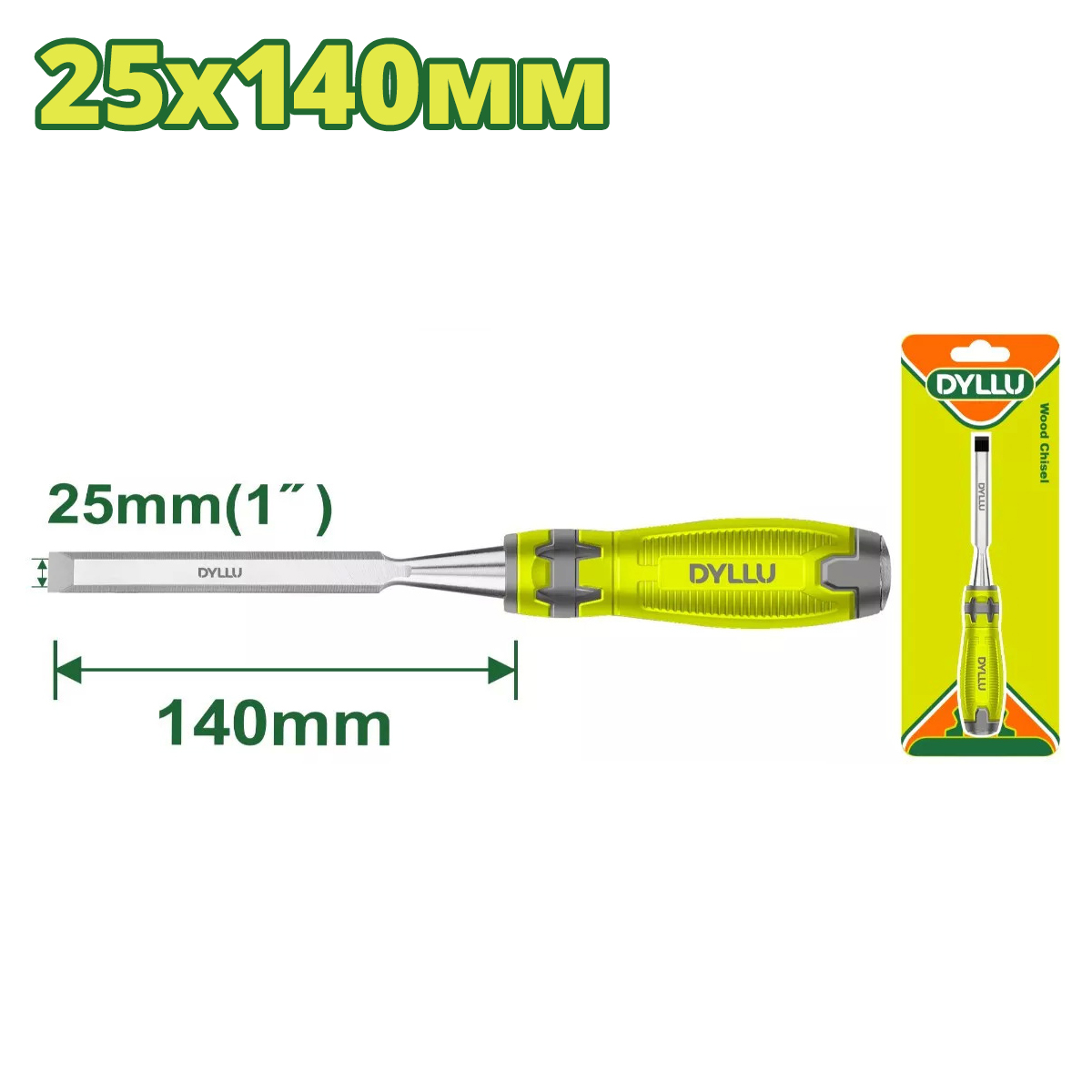 Стамеска плоская 25 x 140 мм DYLLU DTWC1225
