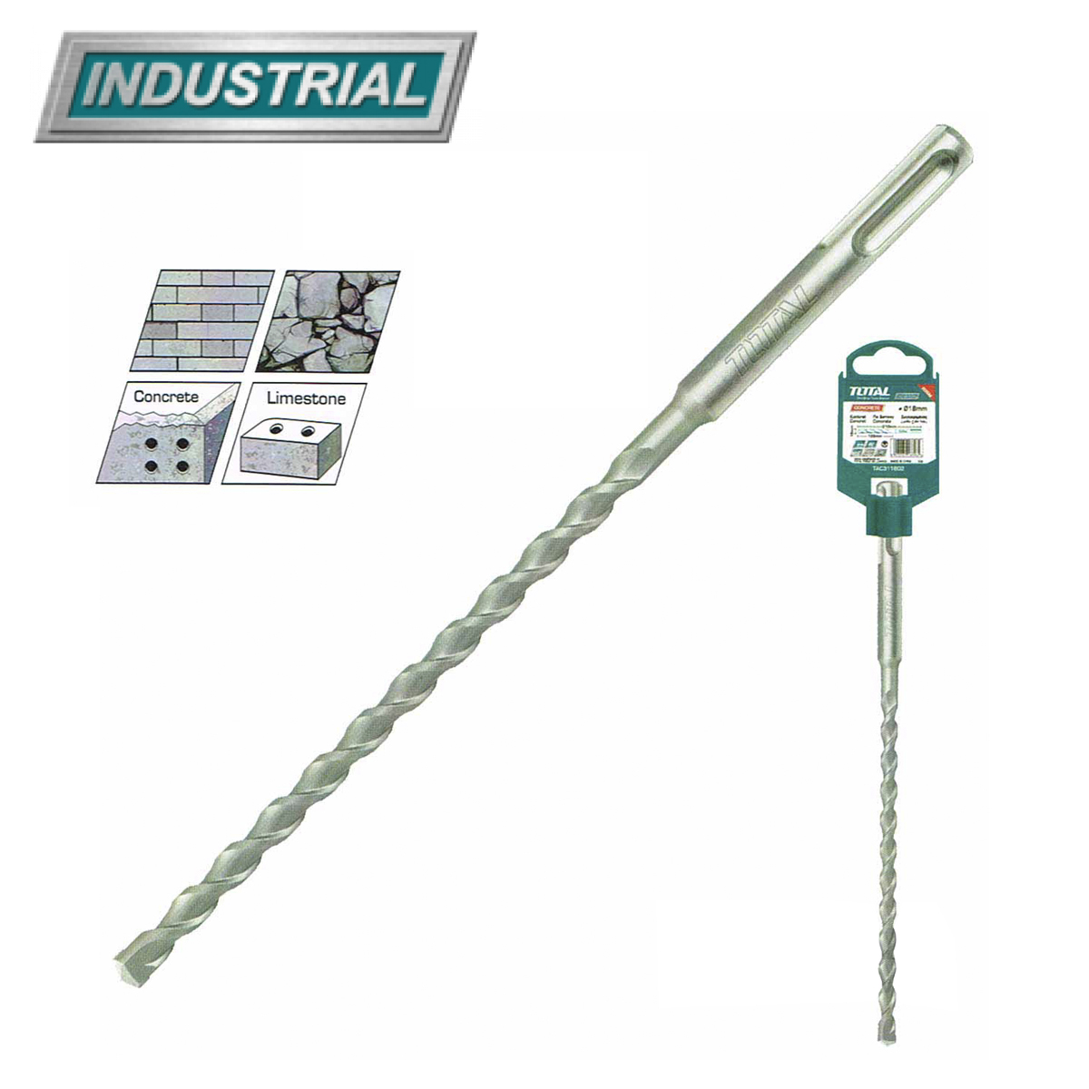 Бур SDS-plus 16x250x310 TOTAL TAC311604