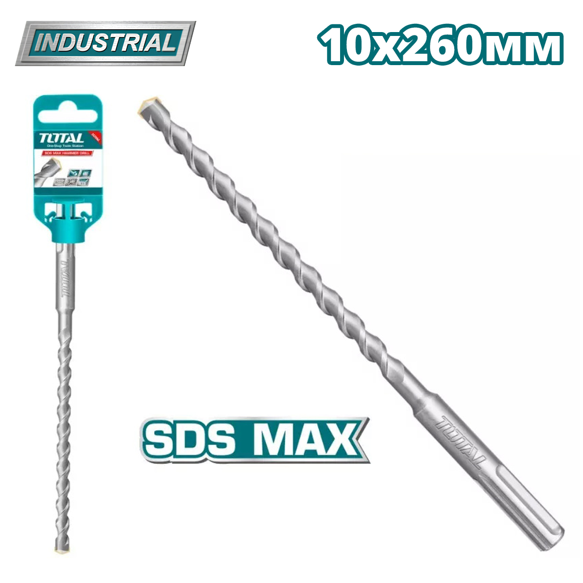Бур SDS-MAX 10×260мм TOTAL TAC321007