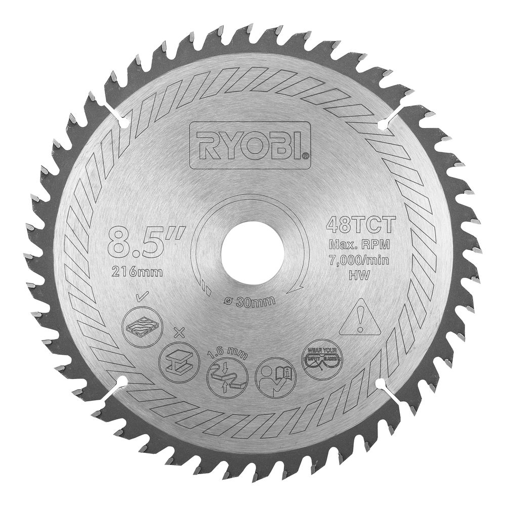 Диск пильный по дереву D 216×30 мм SB216T48A1 для торцовочной пилы RYOBI