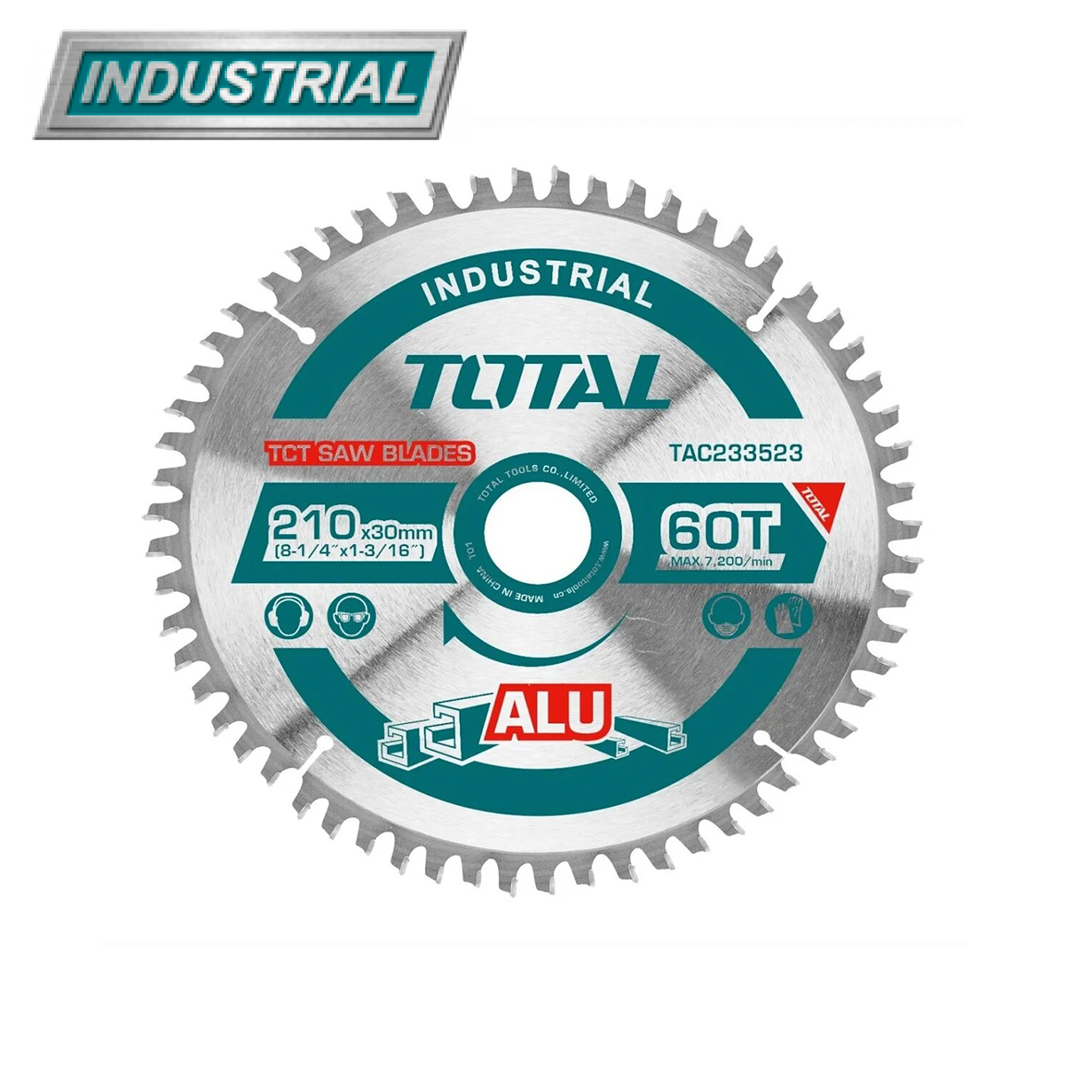 Диск пильный 210×30 мм 60 зубьев TOTAL TAC233523