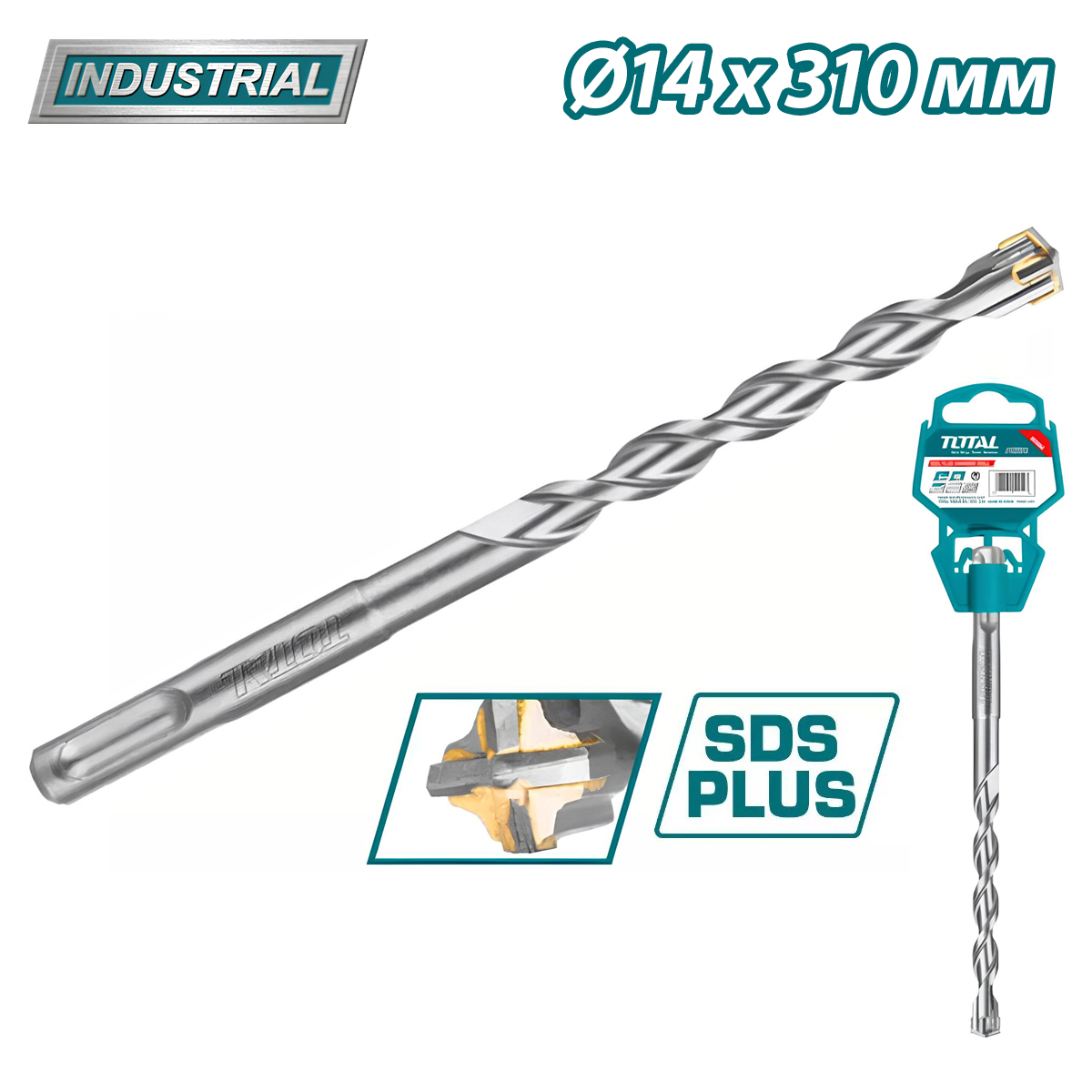 Бур SDS-plus 14×310мм TOTAL TAC311404C