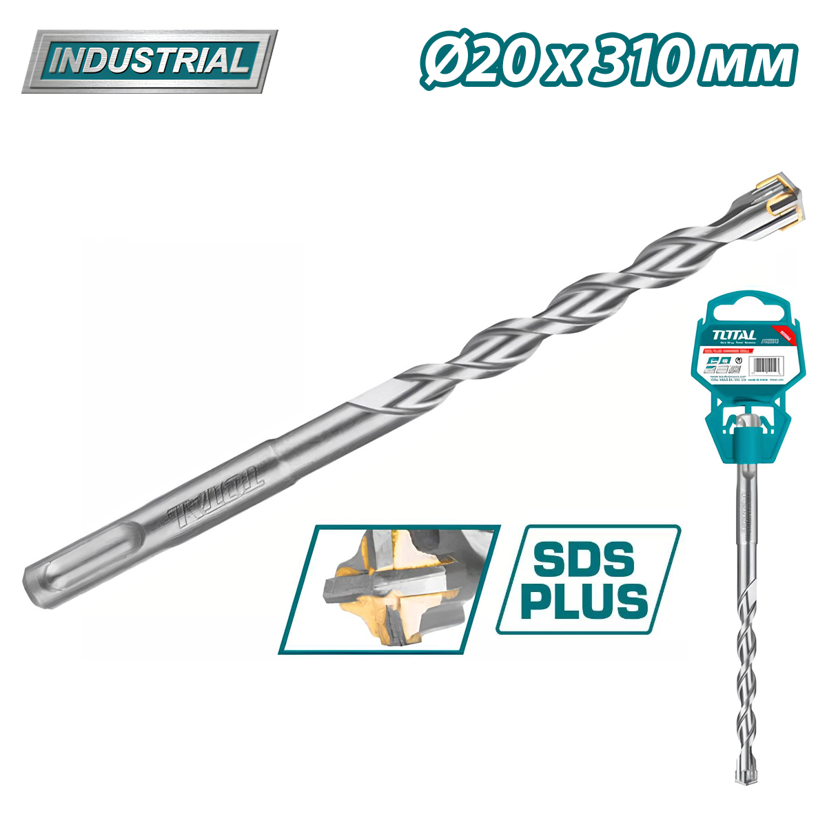 Бур SDS-plus 20×310мм TOTAL TAC312003C