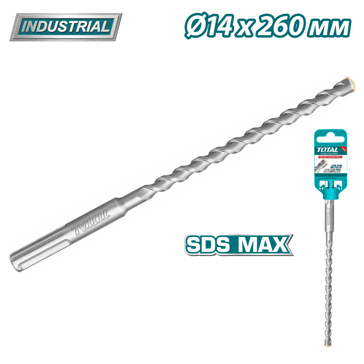 Бур SDS-MAX 14×260мм TOTAL TAC321407