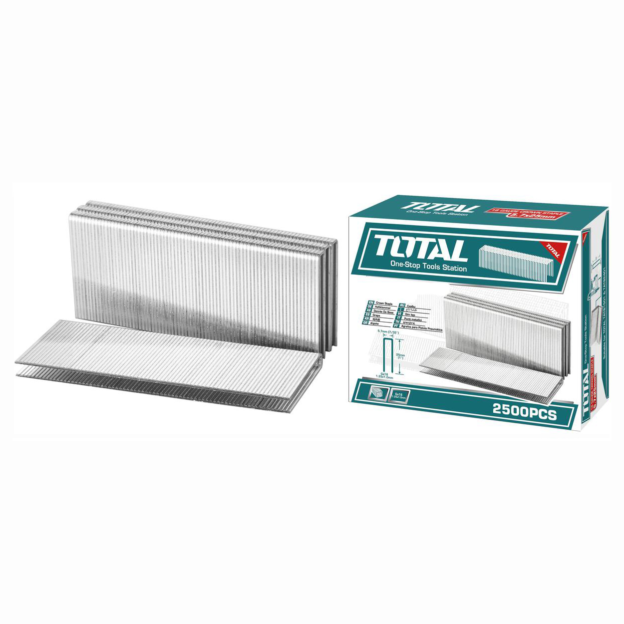 Скобы TOTAL GA18 1,25×1,0x25 TOTAL TAC918252