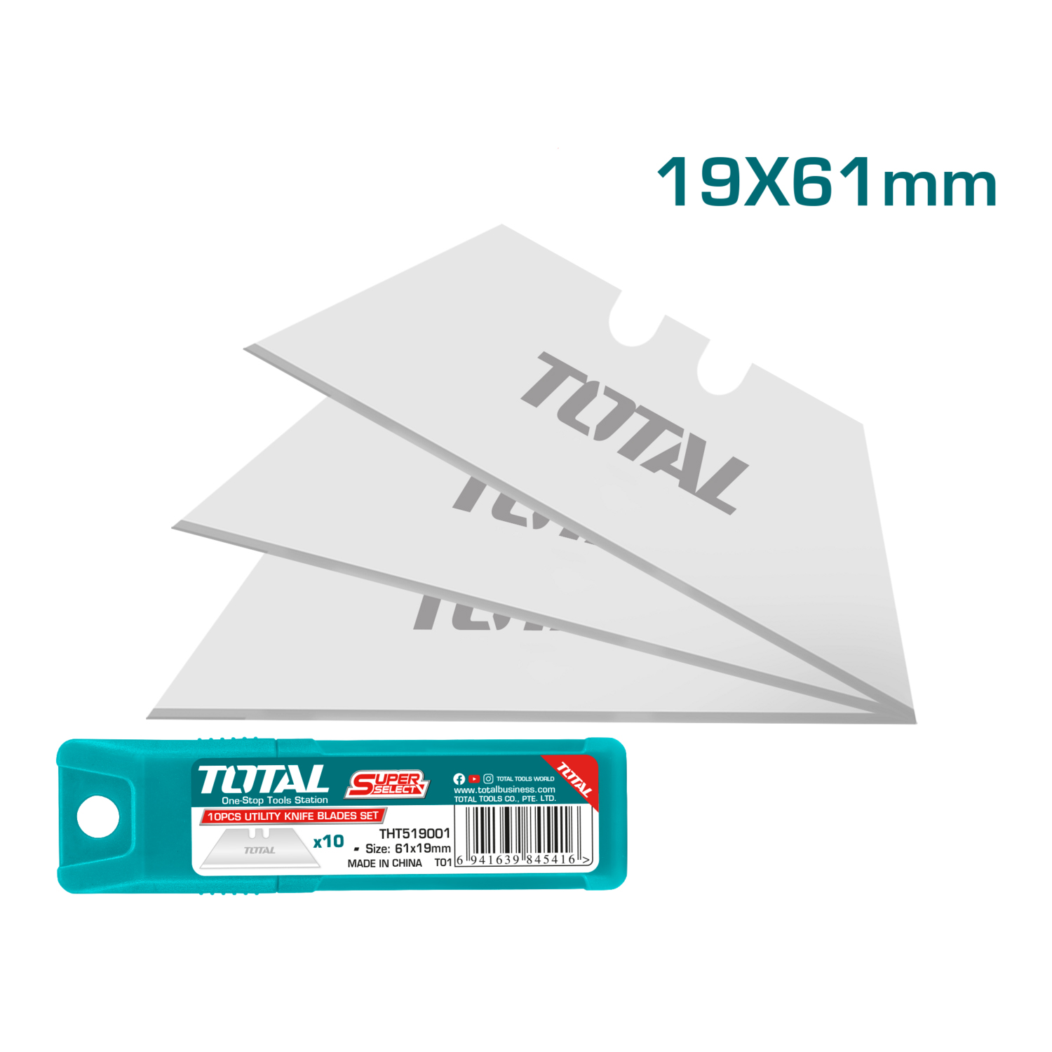 Лезвия 61×19 мм TOTAL THT519001