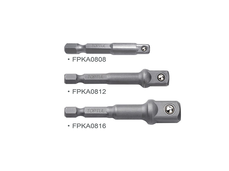Набор переходников 1/4″ под шуруповерт 3ед. (1/4″, 3/8″, 1/2″) TOPTUL