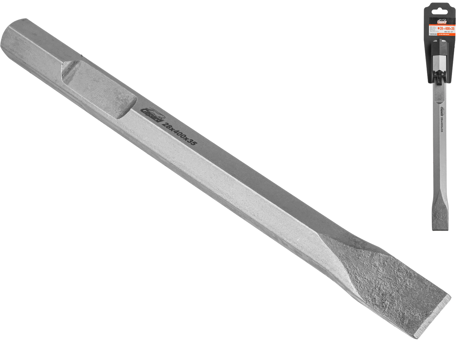 Плоское зубило шестигр. 28мм 400×35мм GEPARD