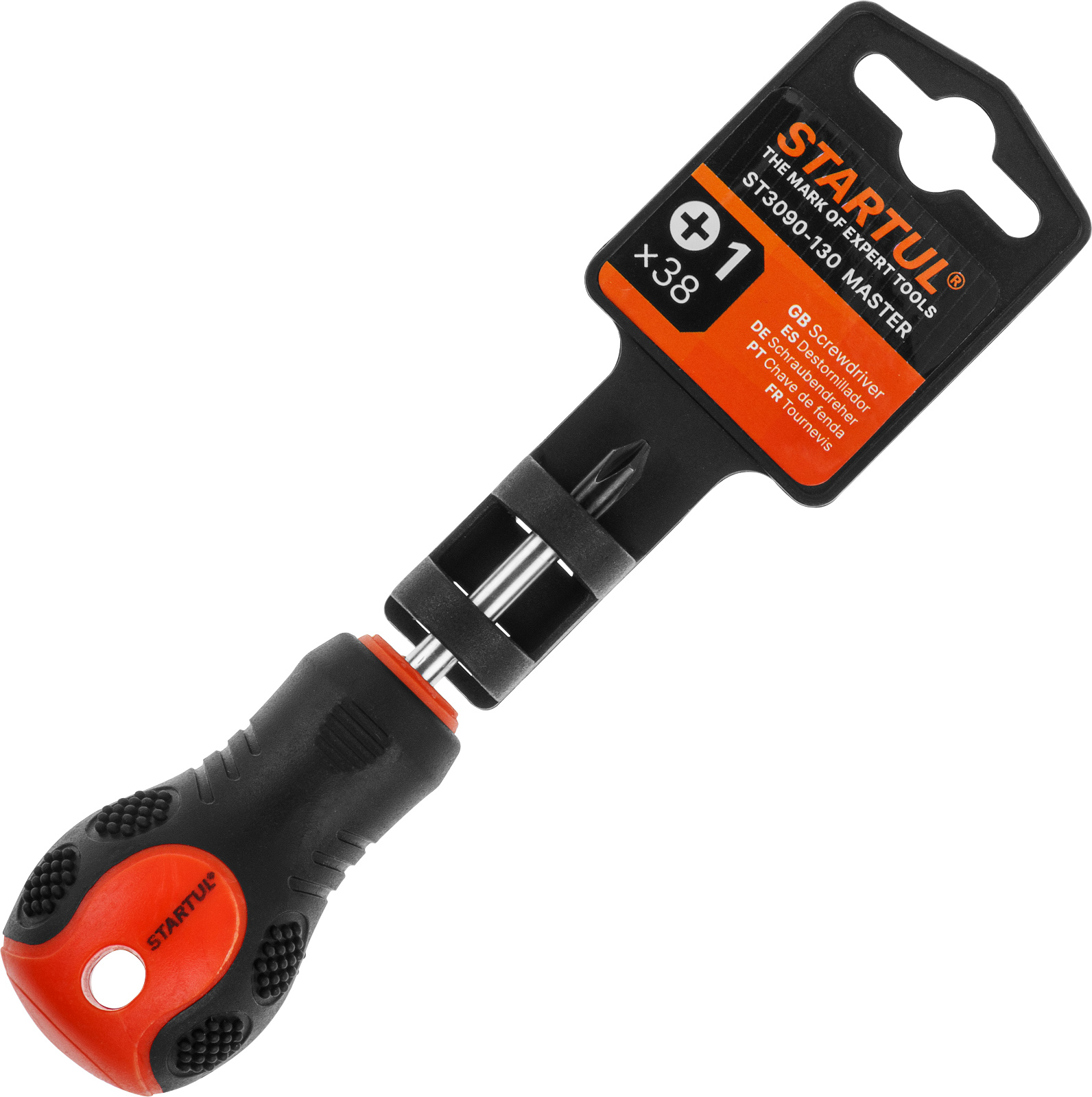 Отвертка «+» №1  38мм PH STARTUL MASTER (ST3090-130)