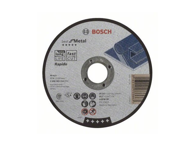 Круг отрезной 125х1.0×22.2 мм для металла Best BOSCH