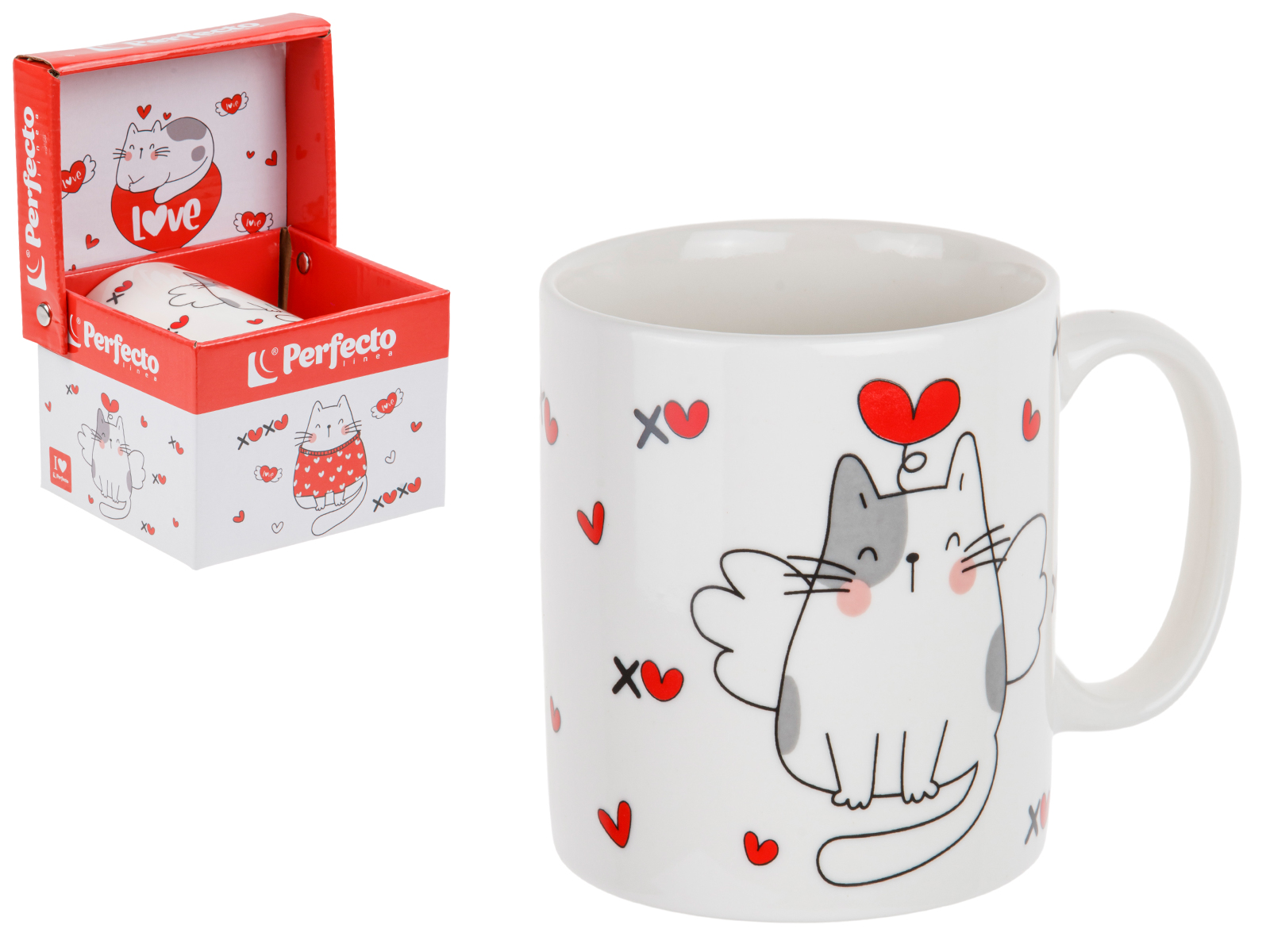 Кружка керамическая, в кор., 350 мл., CATS-3, PERFECTO LINEA