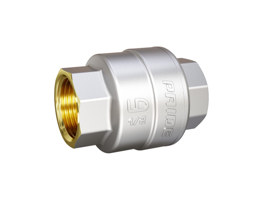Клапан обратный 1/2″ вн.-вн. пружинный латунный шток, LD
