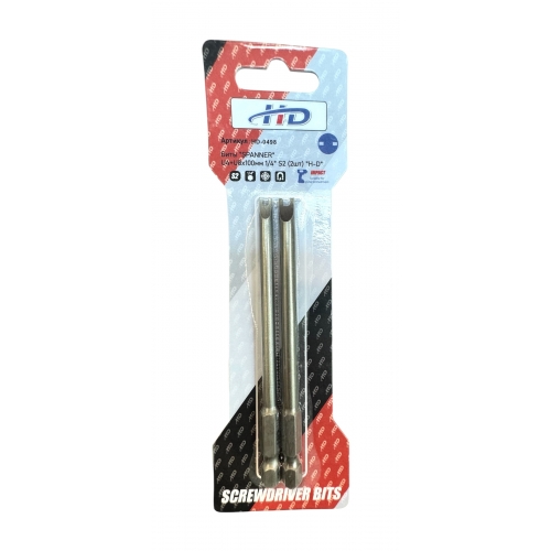 Биты "SPANNER" U4+U8х100мм 1/4" S2 (2шт) "H-D"