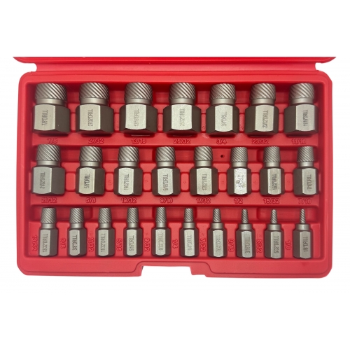 Экстракторы для шпилек 1/8"-7/8", набор 25пр., 42CrMo "H-D"