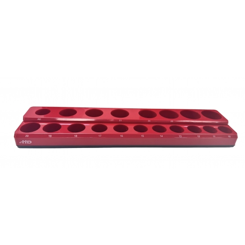 Органайзер магнитный для 19 головок 1/2" (379х89х32,5мм) "H-D"