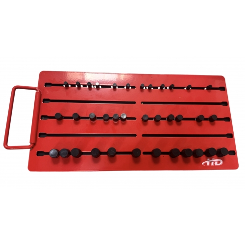 Органайзер магнитный для 36 головок 1/4", 3/8", 1/2" (300х152х18,5мм) "H-D"