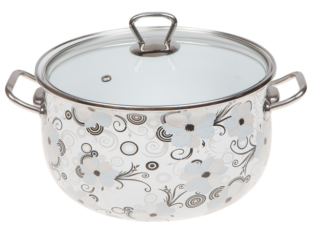 Кастрюля стальная эмалированная, 2.1 л, серия Надежда, PERFECTO LINEA