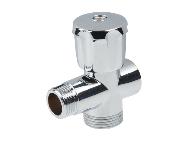 Кран вентильный 1/2″ нар. х 3/4″ нар. х 1/2″ вн. для стир. машины ХРОМ., AV Engineering