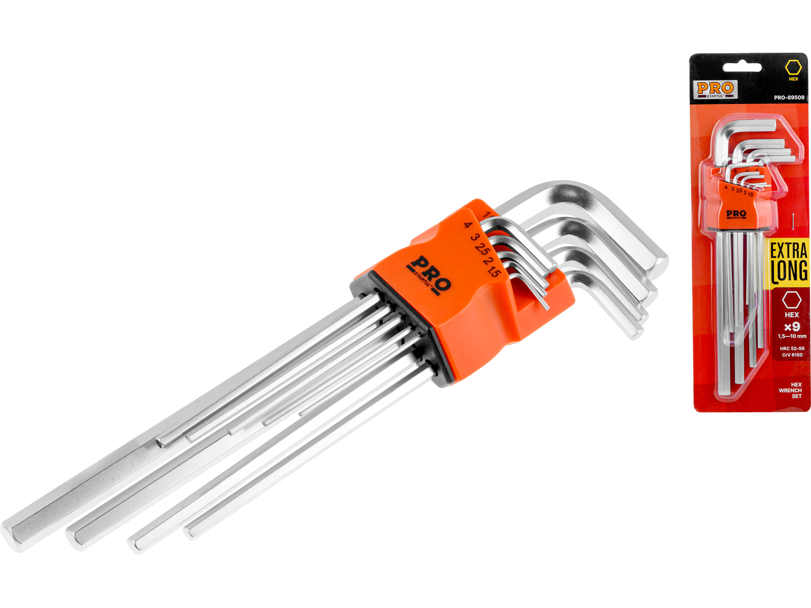 Набор ключей шестигр. 1,5-10мм 9шт экстрадлинн. PRO STARTUL (PRO-89509)
