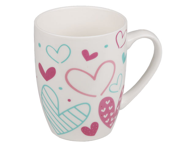 Кружка керамическая, 360 мл, Сердечки-2, PERFECTO LINEA