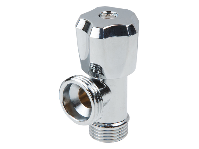 Кран вентильный 1/2″ нар. х 3/4″ нар. для стир. машины ХРОМ., AV Engineering