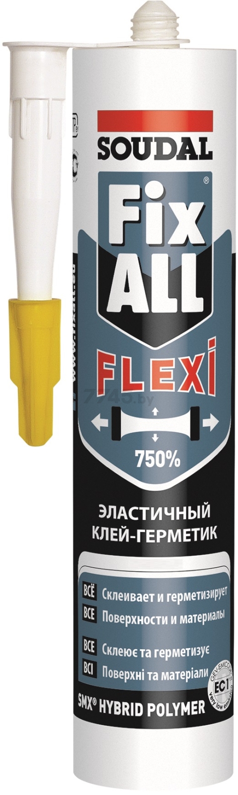 Клей-герметик гибрид.»Soudal» Fix All Flexi белый 290 мл
