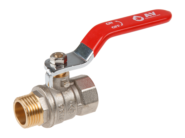 Кран шаровый 1/2″ нар.-вн. ручка PN30, AV Engineering