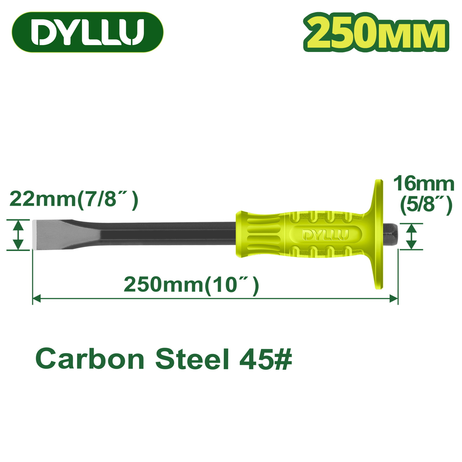 Зубило 250x16x22мм с протектором DYLLU DTCC1301
