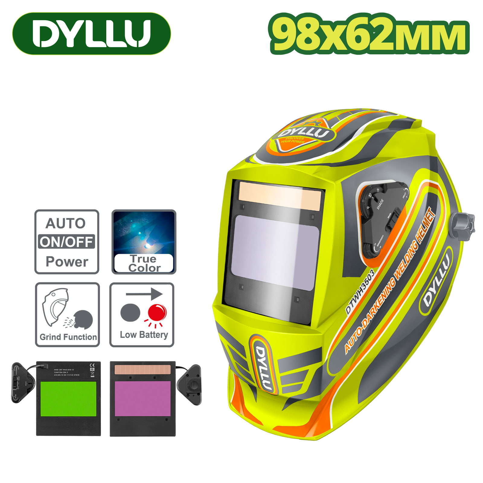 Маска сварочная хамелеон DYLLU DTWH3503