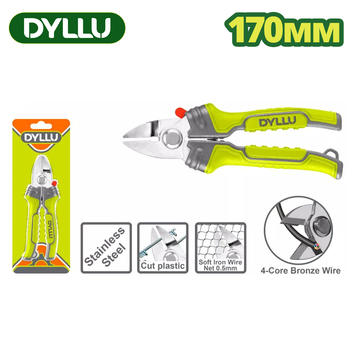 Кусачки бокорезы 170 мм DYLLU DTSX8605