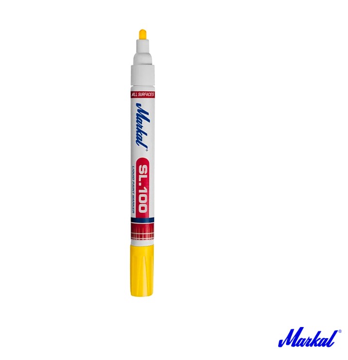 Маркер промышл. перманентный на основе жидк. краски MARKAL SL100 ЖЕЛТЫЙ