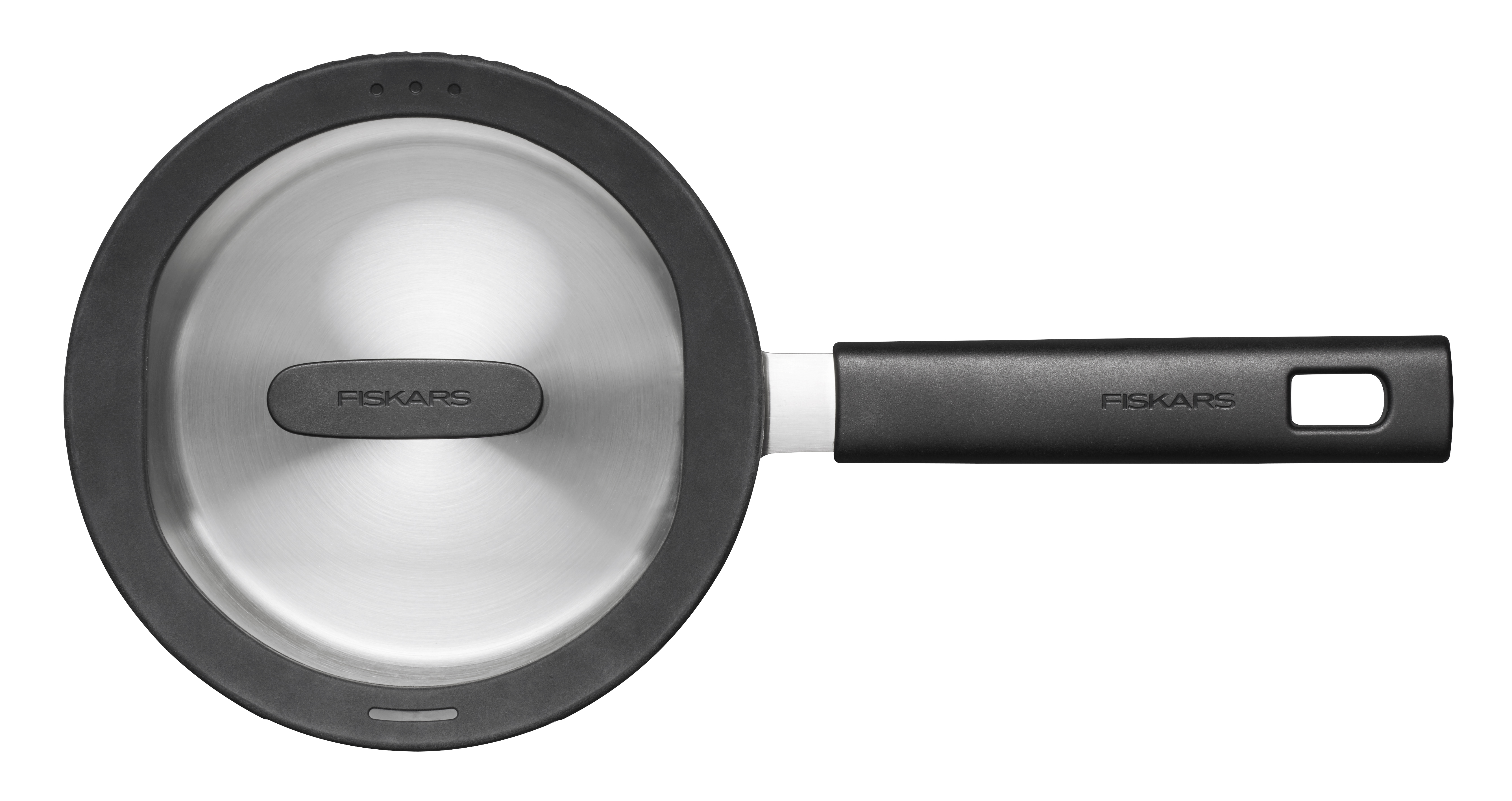 Кастрюля стальная с крышкой 1,8л/18см Hard Face FISKARS
