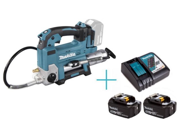Аккум. шприц для смазки MAKITA LXT DGP180Z + АКЦИЯ (Аккумулятор 5.0 А/ч 2 шт., ЗУ DC18RС)