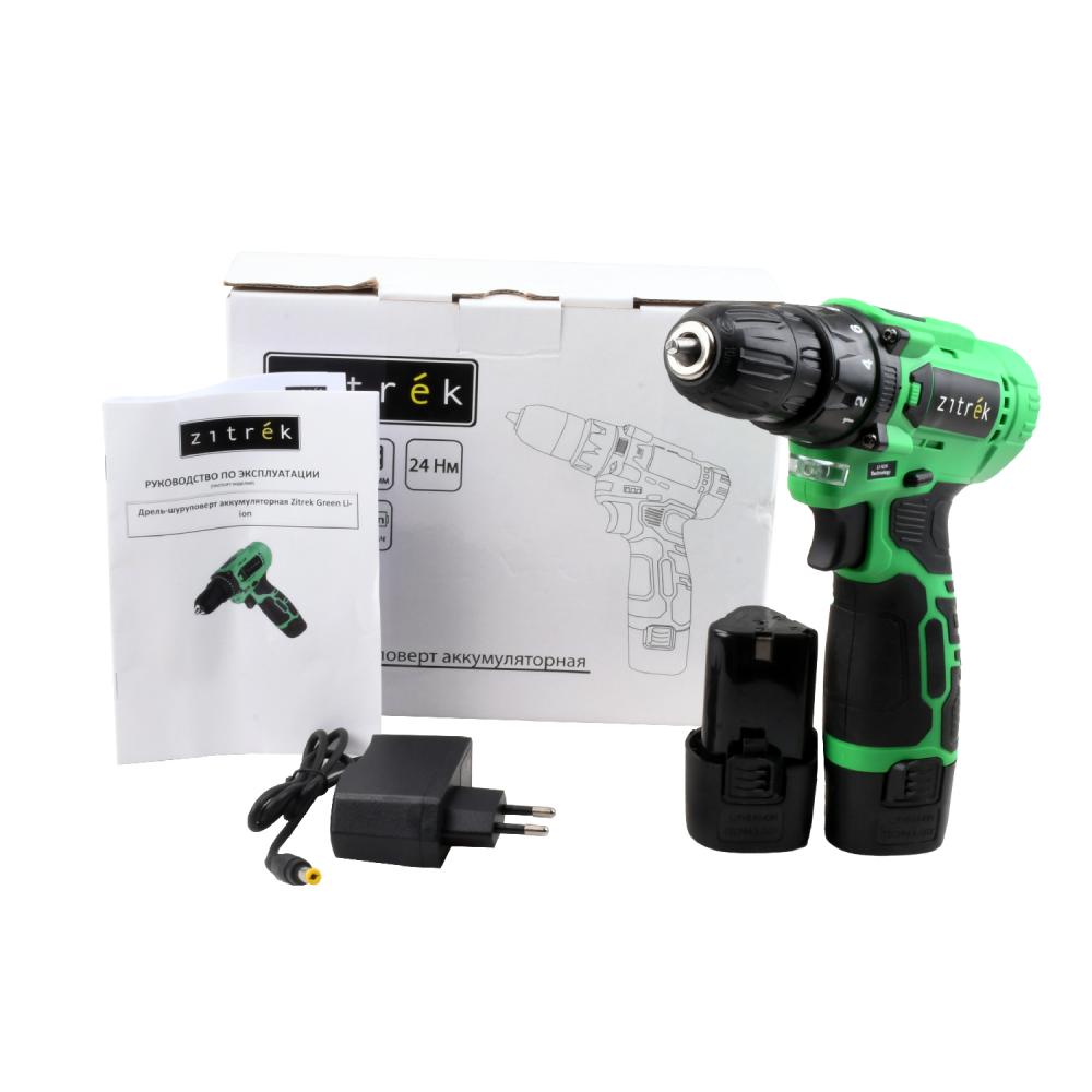 Дрель-шуруповерт аккумуляторная Zitrek Green Li-ion 086-1001