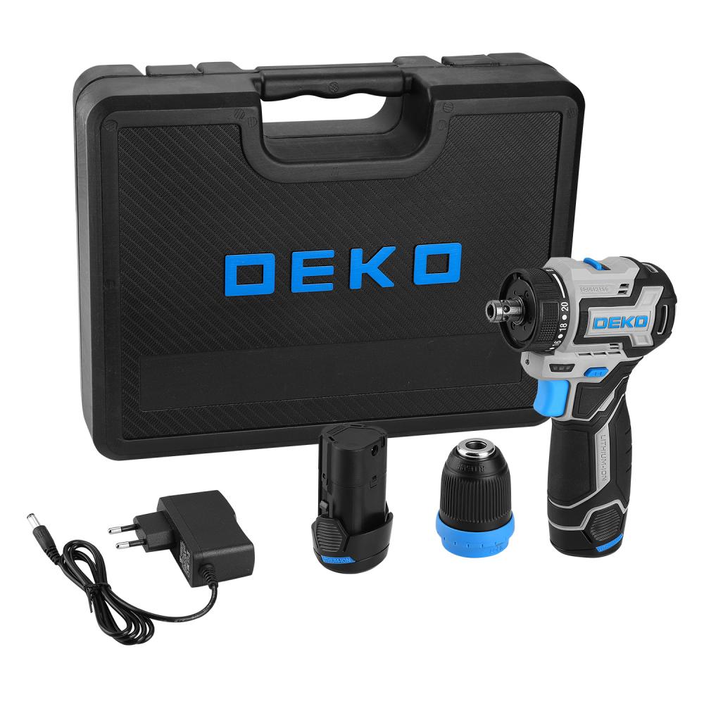 Дрель-шуруповерт аккумуляторная DEKO Loner 12V PRO 085-1122