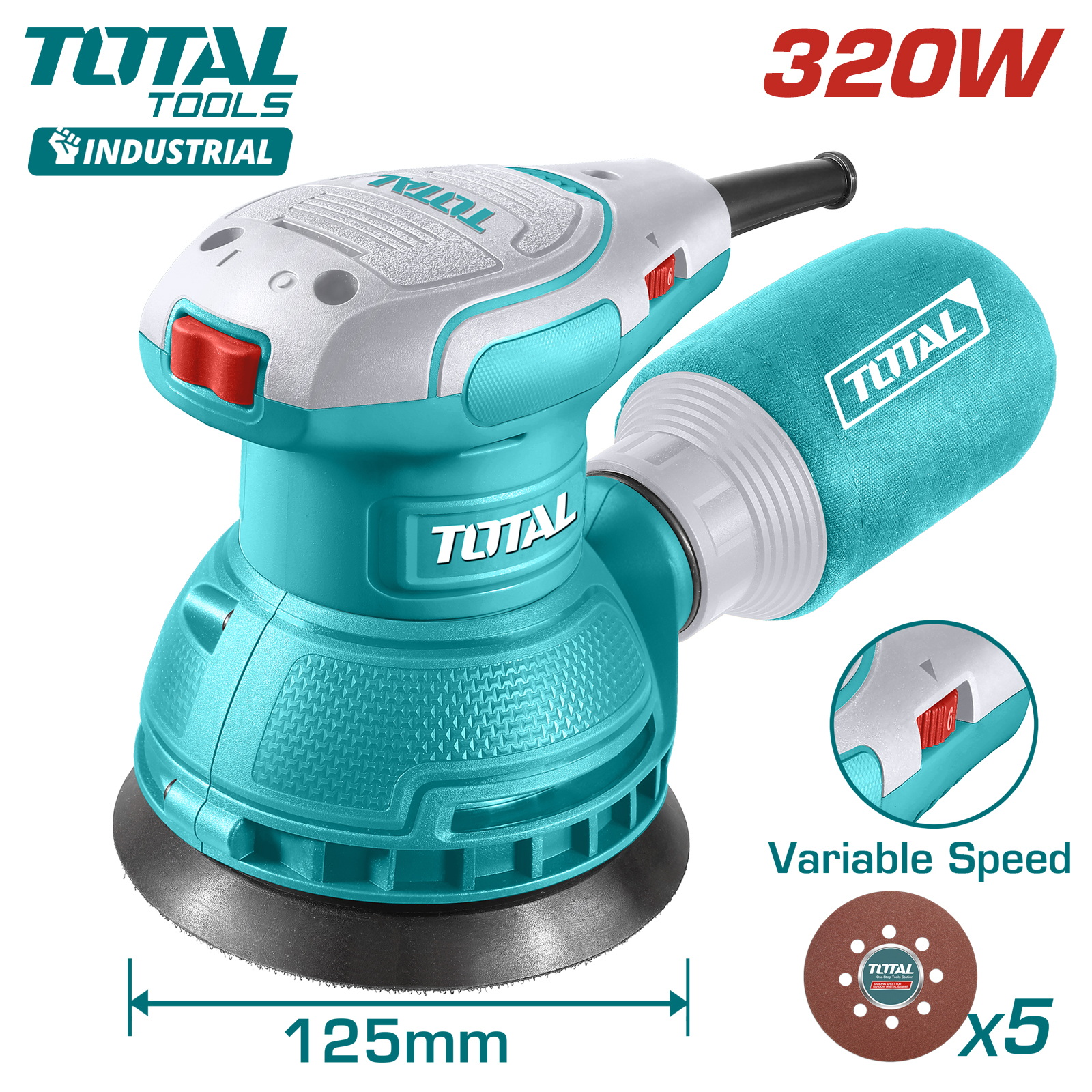 Эксцентриковая шлифмашина TOTAL TF2131256