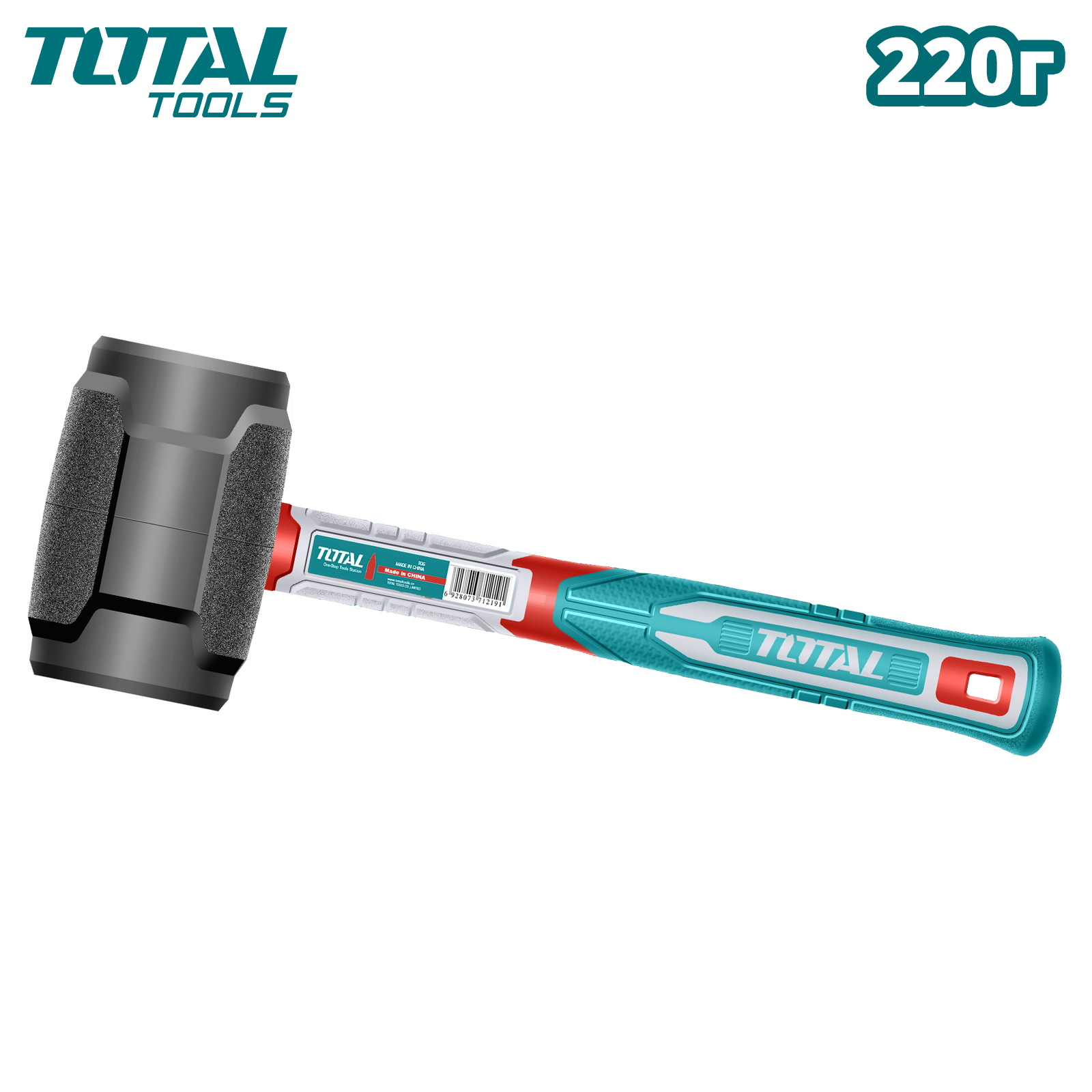 Киянка резиновая 220г TOTAL THRUH6808