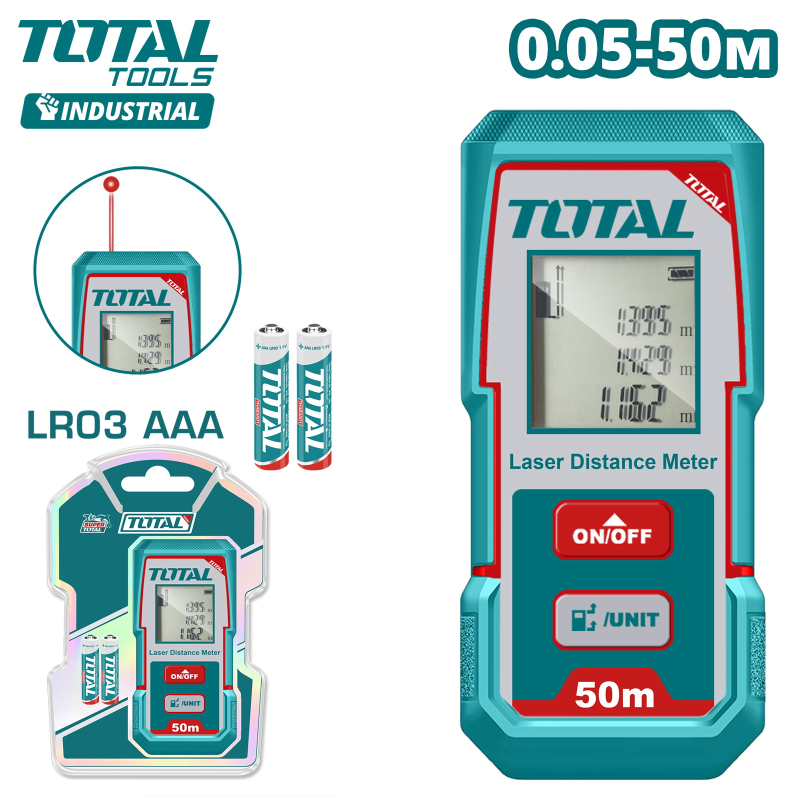 Дальномер лазерный TOTAL TMT55016