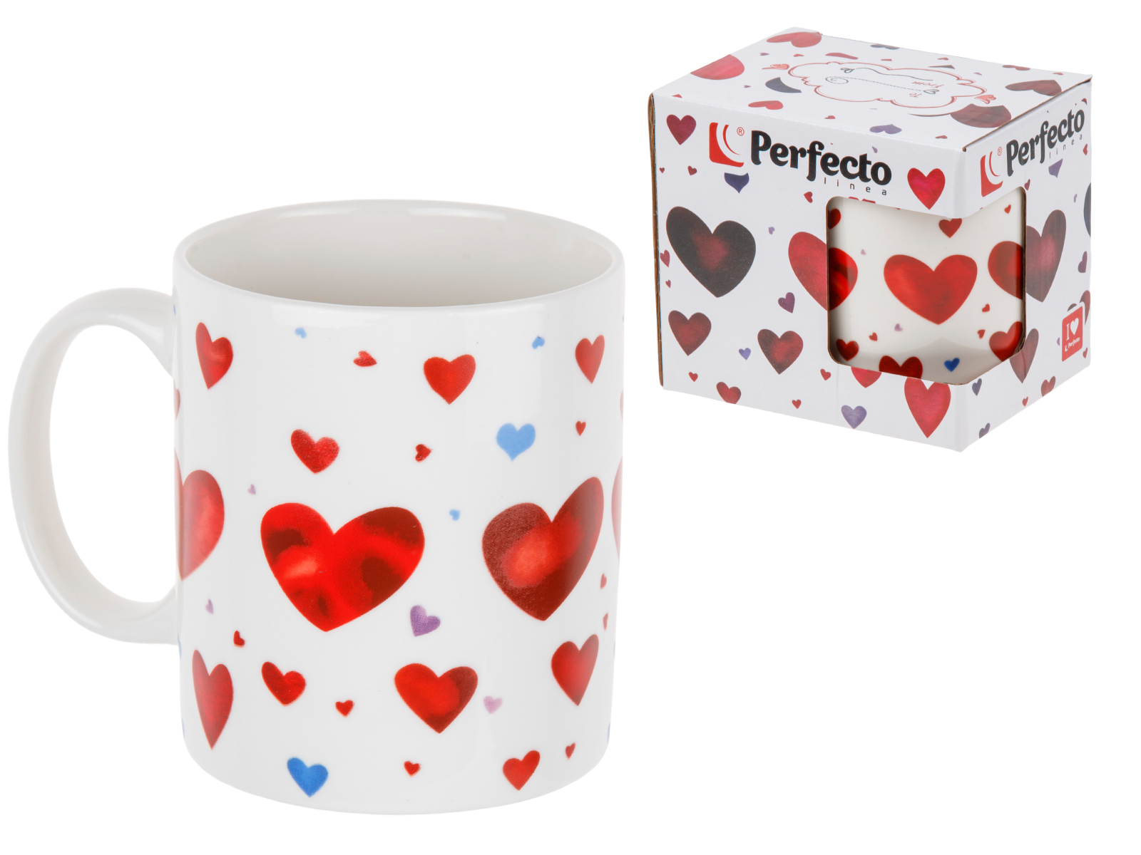 Кружка керамическая, в кор., 350 мл., ROMANCE-1, PERFECTO LINEA