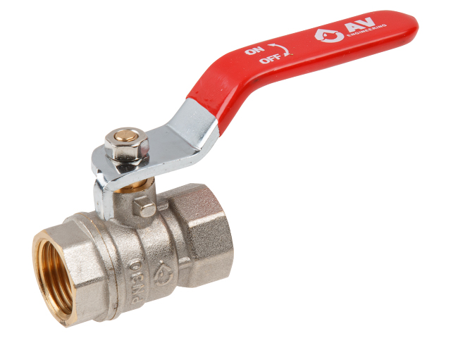 Кран шаровый 1/2″ вн.-вн. ручка PN30, AV Engineering
