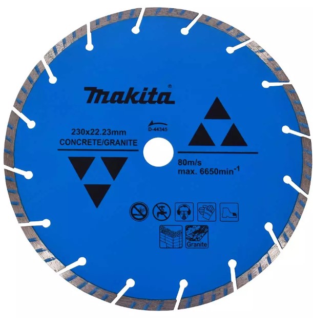 Алмазный круг 230×22,23×7  мм по бетону Turbo «Эконом» MAKITA