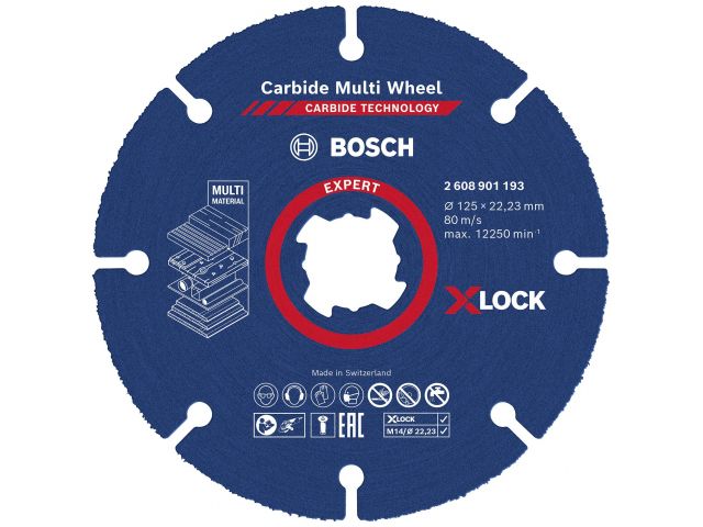 Круг отрезной 125х2.5×22.2 мм дерево, пластик, гипсокартон X-LOCK Carbide BOSCH