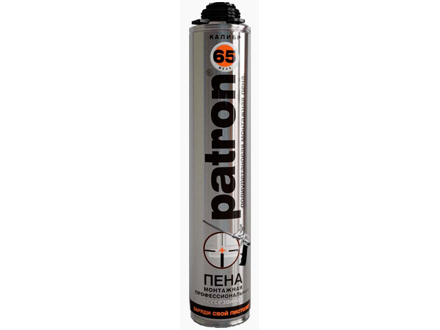Пена монтажная профессиональная всесезонная PATRON Mega Калибр 65 (815мл)