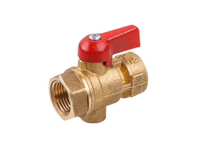 Кран шаровый 1/2″ под манометр, PN1,6 МПа, 11Б27п11, ручка-флажок, Цветлит