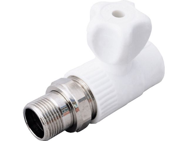 Кран вент. для радиатора ПП 20х1/2″ прямой, бел. РТП