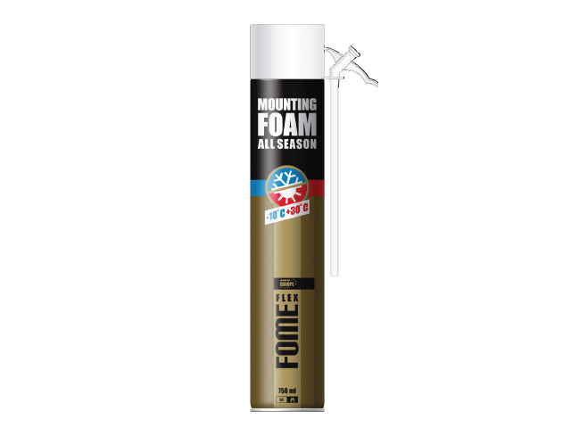 Пена монтажная бытовая всесезонная FOME FLEX «Mounting foam all season» (750мл)