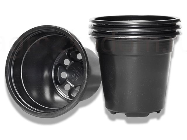 Горшок для рассады круглый, 90х90х68 мм, черный, PERFECTO LINEA