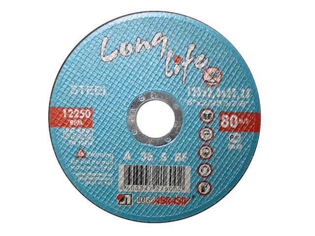 Круг отрезной 230х2.5×22.2 мм для металла Long Life LUGAABRASIV