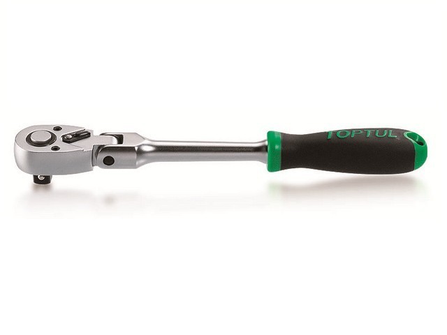 Трещотка с шарниром 1/4″ 72зуба 140мм TOPTUL